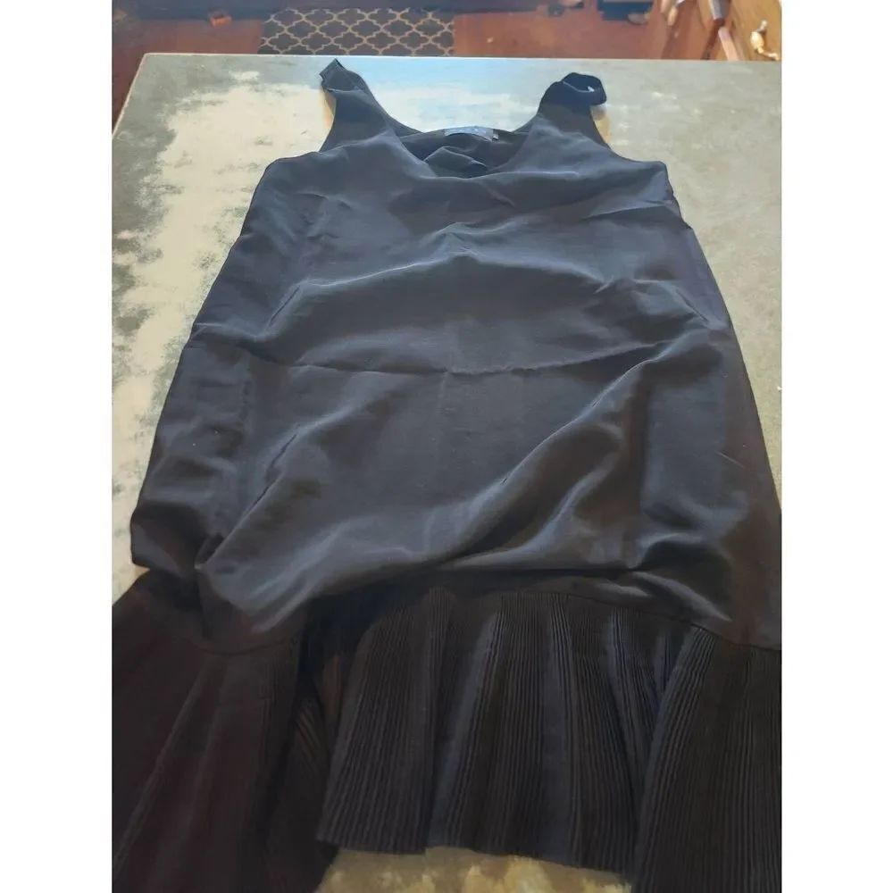 Hatch Collection Maternity Annalise Black Tank Pleated Dress sz 1 (Small)